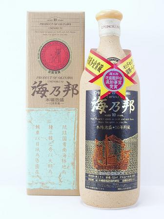 沖縄酒造協同組合 海乃邦 古酒10年 43度 720ml　　泡盛 - ウインドウを閉じる